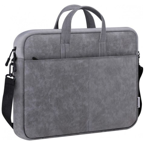 Defender Torba SOLID LEATHER 15,6 cala Szara