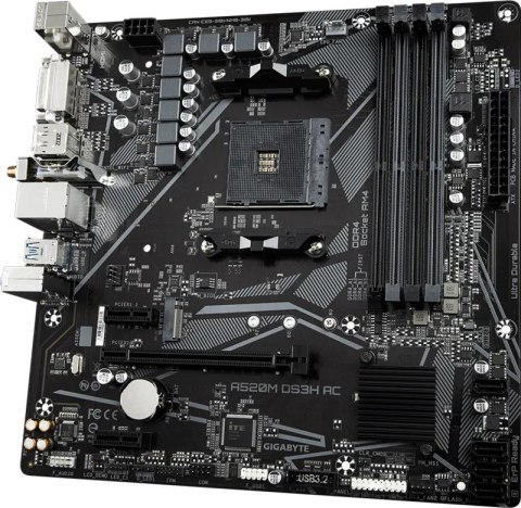 Gigabyte Płyta główna A520M DS3H AC AM4 4DDR4 /HDMI/DVI/DP M.2 mATX