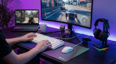Savio Klawiatura magnetyczna ASTRAL White OUTEMU White Jade Magnetic RGB