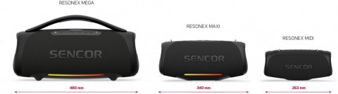 Sencor Głośnik Bluetooth Resonex Maxi Moc 100W, IPX7, TWS, LED