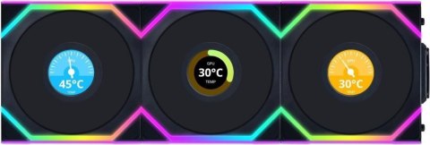 LIAN LI Lian Li UNI FAN SL Wireless LCD 120 Reverse Blade Obudowa komputera Wentylator 12 cm Czarny 3 szt.
