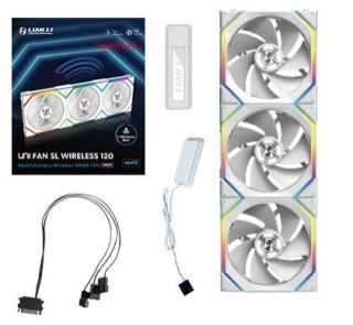 LIAN LI Wentylator Lian Li UNI FAN SL Wireless 120 Reverse Blade Obudowa komputera Wentylator 12 cm Biały 3 sztuki