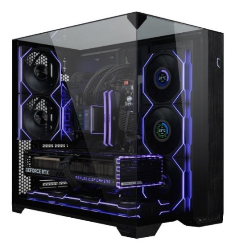 LIAN LI Wentylator Lian Li UNI FAN TL Wireless LCD Lüfter ARGB PWM Reverse Blade 120mm czarny
