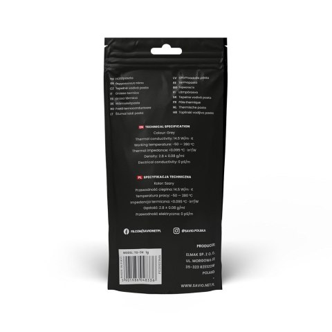 SAVIO SAVIO PASTA TERMOPRZEWODZĄCA 14,5W/MK, 2G, TG-04