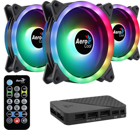 Aerocool WENTYLATOR AEROCOOL PGS DUO 12 PRO ARGB (3x120)