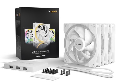 BE QUIET! Wentylatory be quiet! LIGHT WINGS WHITE 120mm 3szt