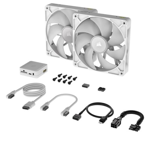 Corsair Corsair iCUE LINK RX140 RGB Obudowa komputera Wentylator 14 cm Biały 2 szt.