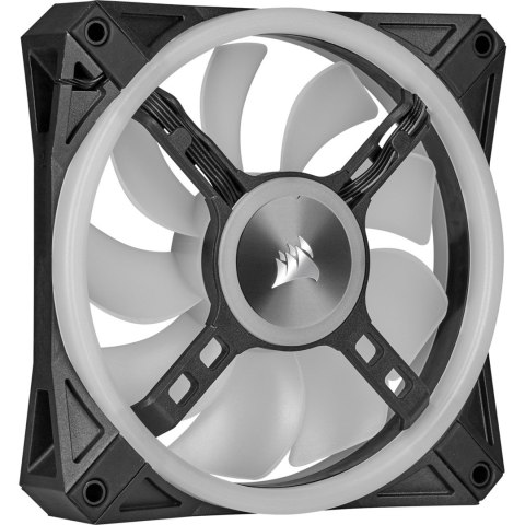 Corsair Korsarz | Zestaw podwójnych wentylatorów PWM 140 mm serii QL z węzłem oświetleniowym CORE | Podświetlenie QL140 RGB | Wentylator