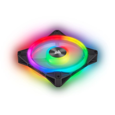 Corsair Korsarz | Zestaw podwójnych wentylatorów PWM 140 mm serii QL z węzłem oświetleniowym CORE | Podświetlenie QL140 RGB | Wentylator