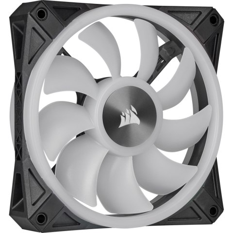 Corsair Korsarz | Zestaw podwójnych wentylatorów PWM 140 mm serii QL z węzłem oświetleniowym CORE | Podświetlenie QL140 RGB | Wentylator