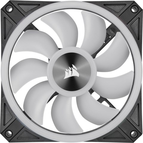 Corsair Korsarz | Zestaw podwójnych wentylatorów PWM 140 mm serii QL z węzłem oświetleniowym CORE | Podświetlenie QL140 RGB | Wentylator