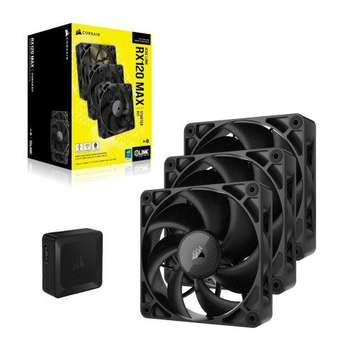 Corsair Zestaw 3 wentylatorów CORSAIR LĂĽfter 120*120*25 iCUE Link RX120 MAX Triple Kit
