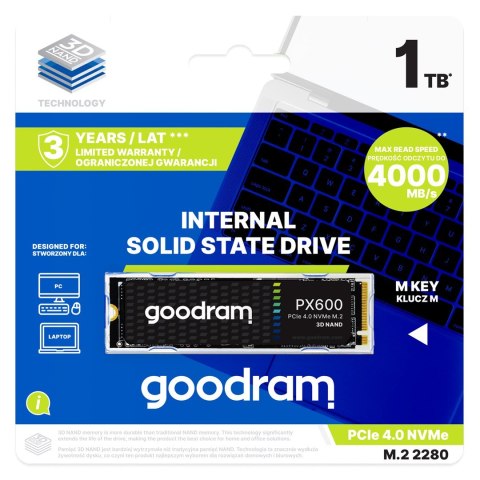 GoodRam Dysk SSD Goodram PX600 500GB M.2 PCIe NVME gen. 4 x4 3D NAND