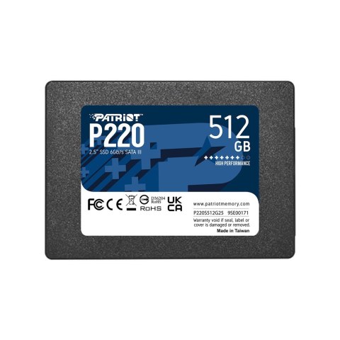 Patriot Memory SSD PATRIOT P220 512GB SATA3 2,5"