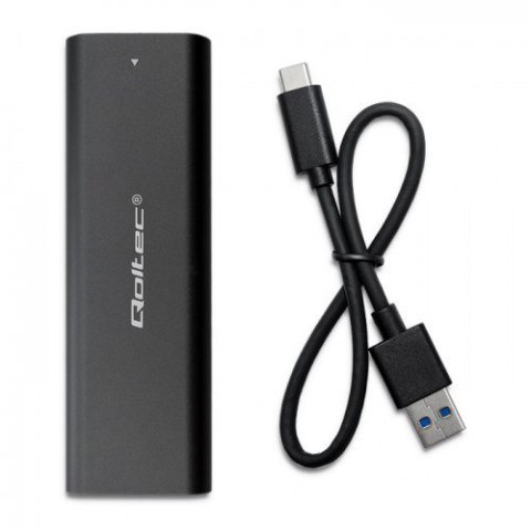 Qoltec QOLTEC OBUDOWA DO DYSKÓW KIESZEŃ M.2 SATA SSD | NVME | USB TYP C