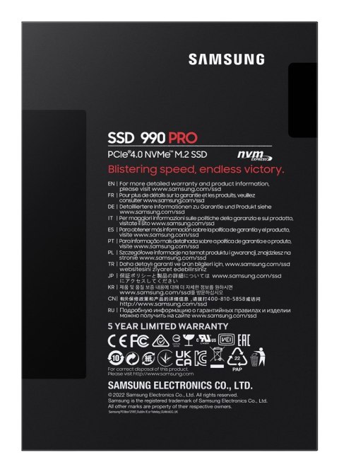 Samsung Dysk SSD Samsung 990 PRO PCle 4.0 NVMe M.2 1TB