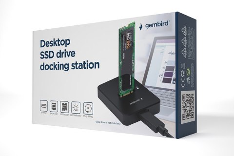 GEMBIRD GEMBIRD STACJA DOKUJĄCA DO DYSKÓW M.2 SATA I NVME SSD CZARNA