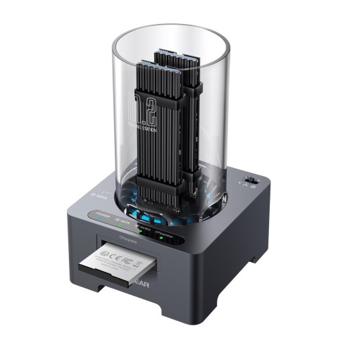 GRAUGEAR GRAUGEAR G-M2DK-CR-10G stacja dokująca do dysków twardych USB 3.2 Gen 2 (3.1 Gen 1) Type-C Szary
