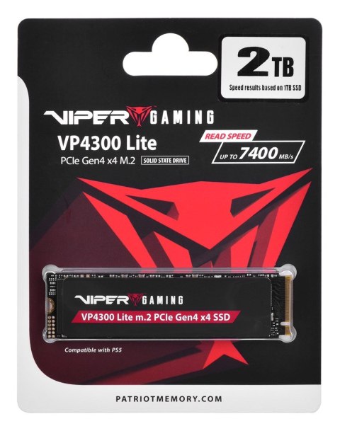 Patriot Memory Patriot Viper VP4300L M.2 PCI-Ex4 NVMe 2TB 7.2 / 6.