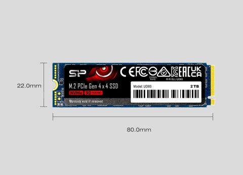 Silicon Power Dysk SSD Silicon Power UD85 1TB M.2 PCIe NVMe Gen4x4 NVMe 1.4 3600/2800 MB/s