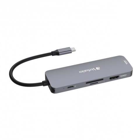 Verbatim Verbatim CMH-08 USB Type-C 5000 Mbit/s Srebrny