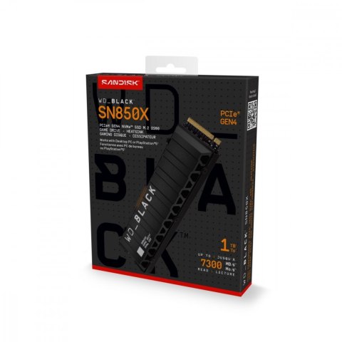 Western Digital Dysk SSD Black 1TB SN850X NVMe M.2 PCIe Radiator