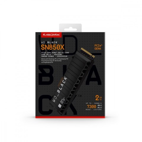 Western Digital Dysk SSD Black 2TB SN850X NVMe M.2 PCIe Radiator