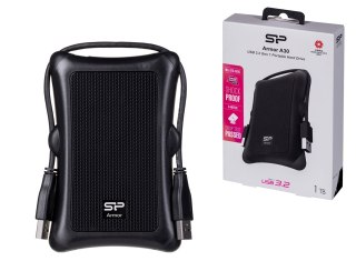 Silicon Power Dysk zewnętrzny HDD Silicon Power Armor A30 (1TB; 2.5"; USB 3.2; 5400 obr/min; Black; SP010TBPHDA30S3A)