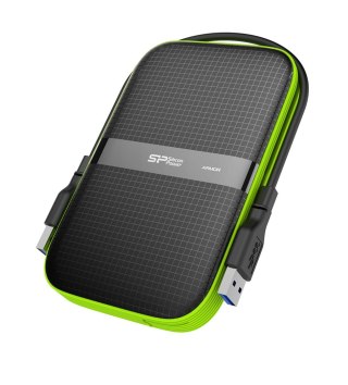 Silicon Power Dysk zewnętrzny HDD Silicon Power Armor A60 (1TB; 2.5"; USB 3.2; 5400 obr/min; Green-Black; SP010TBPHDA60S3K)