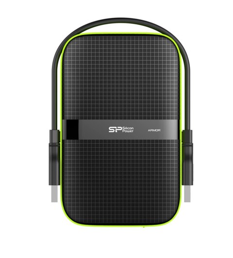 Silicon Power Dysk zewnętrzny HDD Silicon Power Armor A60 (1TB; 2.5"; USB 3.2; 5400 obr/min; Green-Black; SP010TBPHDA60S3K)