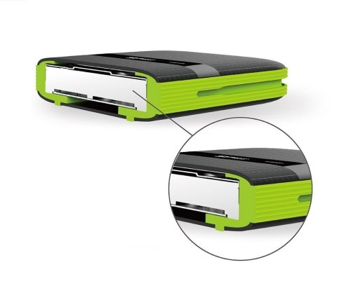 Silicon Power Dysk zewnętrzny HDD Silicon Power Armor A60 (1TB; 2.5"; USB 3.2; 5400 obr/min; Green-Black; SP010TBPHDA60S3K)