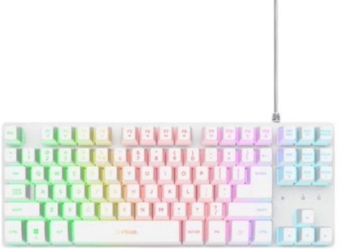 Trust Klawiatura TKL Trust GXT 833W Thado White