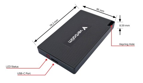 Verbatim Verbatim 32030 Zewnętrzny dysk SSD 512 GB USB Type-C USB 3.2 Gen 2x2 Szary