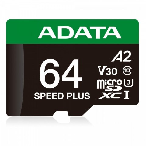 Adata Karta pamięci microSD Speed Plus 64GB UHS1 U3 V30 A2 160/140 MB/s