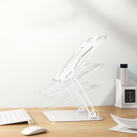 Media-Tech Podstawka pod laptopa, regulowana, ergonomiczna 10-17 cali LAPTOP STAND MT2661W (biała)