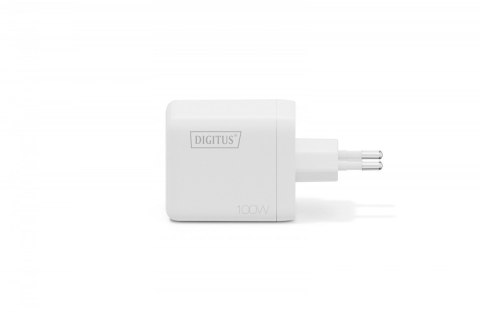 Digitus Ładowarka sieciowa GaN II 100W | 2x USB-C, 1x USB-A | PD 3.0, QC 3.0 | Biała