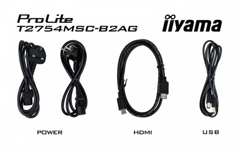 IIYAMA Monitor 27 cali ProLite T2754MSC-B2AG POJ.10PKT.IPS,Powłoka AG, FHD,300cd,2x2W