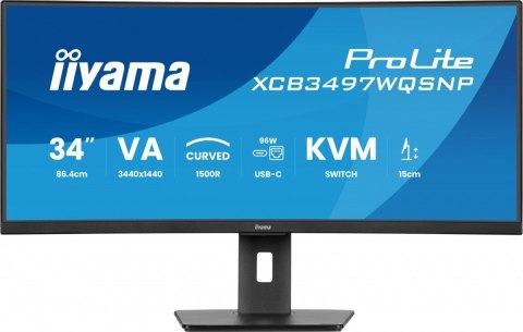 IIYAMA Monitor 34 cale XCB3497WQSNP-B1 + Norton Small Business card 250G PL