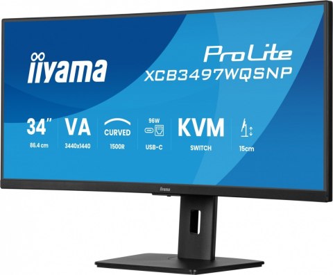 IIYAMA Monitor 34 cale XCB3497WQSNP-B1 + Norton Small Business card 250G PL