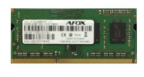 AFOX Pamięć SO-DIMM DDR3 8GB 1600Mhz LV 1,35V