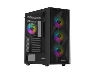 Natec Obudowa Genesis Diaxid 605 ARGB MIDI TOWER USB-C Czarna