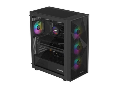 Natec Obudowa Genesis Diaxid 605 ARGB MIDI TOWER USB-C Czarna