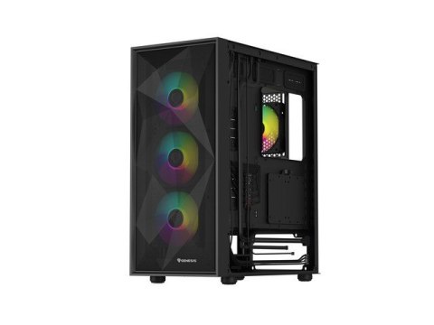 Natec Obudowa Genesis Diaxid 605 ARGB MIDI TOWER USB-C Czarna