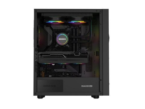 Natec Obudowa Genesis Diaxid 605 ARGB MIDI TOWER USB-C Czarna