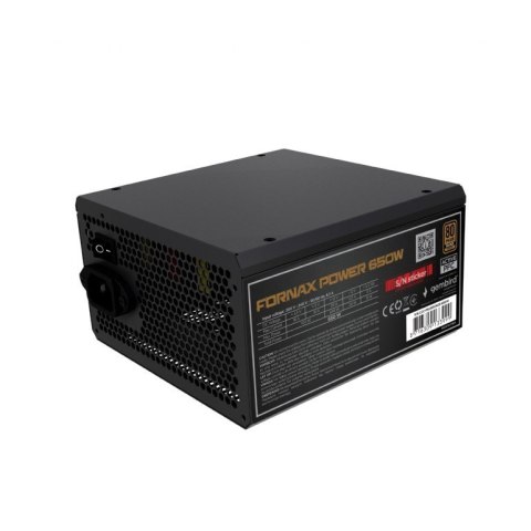 Gembird Zasilacz ATX 650W aktywne PFC 12 cm fan 80+Bronze industrial