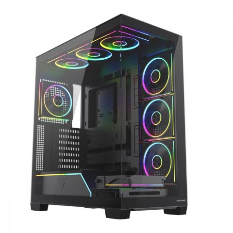 MODECOM Obudowa PC VOLCANO STELLAR PLUS ARGB MIDI 8F Czarna