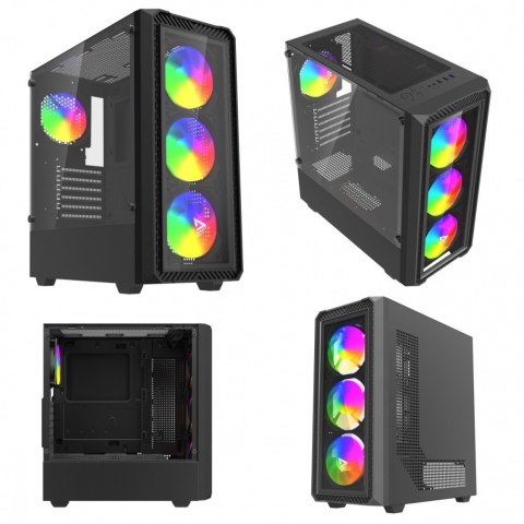 Savio Obudowa komputerowa NOCTIS GLASS RGB X1