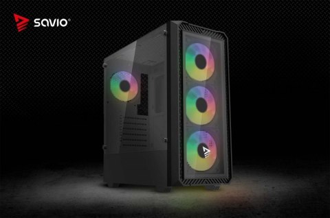 Savio Obudowa komputerowa NOCTIS GLASS RGB X1