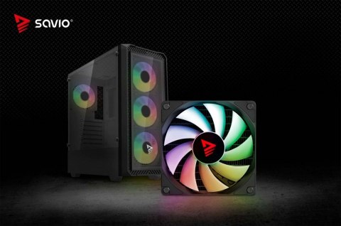 Savio Obudowa komputerowa NOCTIS GLASS RGB X1