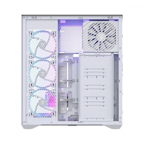 MODECOM Obudowa Volcano Space XL ARGB Full Tower 5 wentylatorów, biała